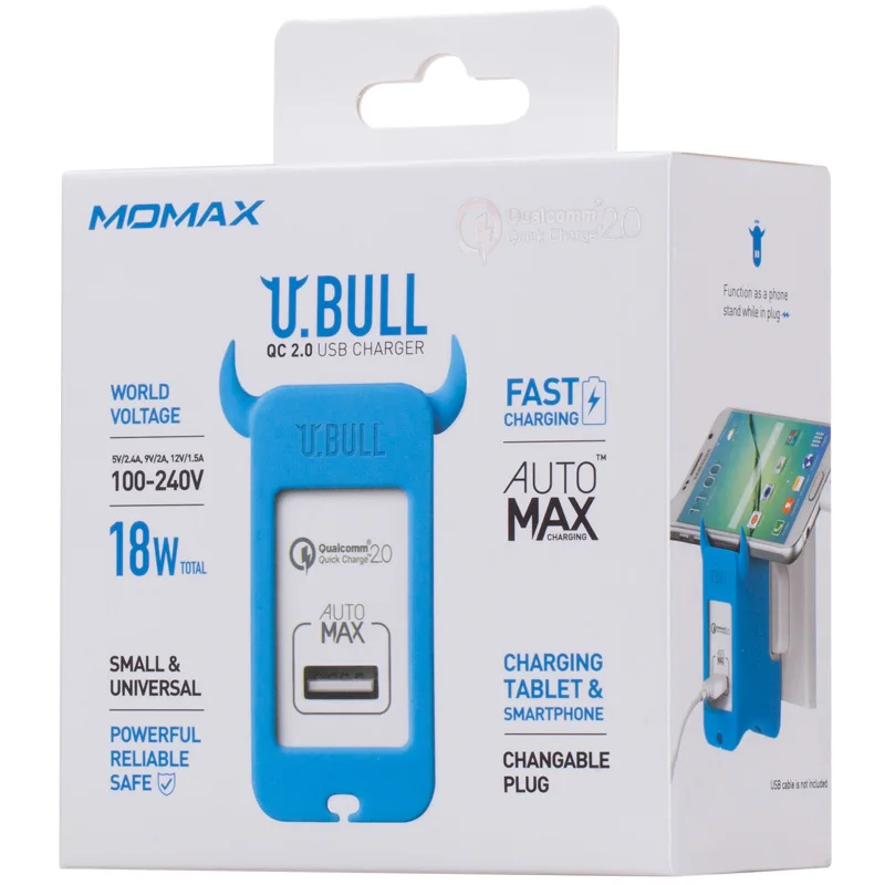 MOMAX UM4 Многофункциональный 4USB Smartoutput зарядное устройство Универсальный разъем для зарядки для iPhone и планшетов интеллектуальная идентификация