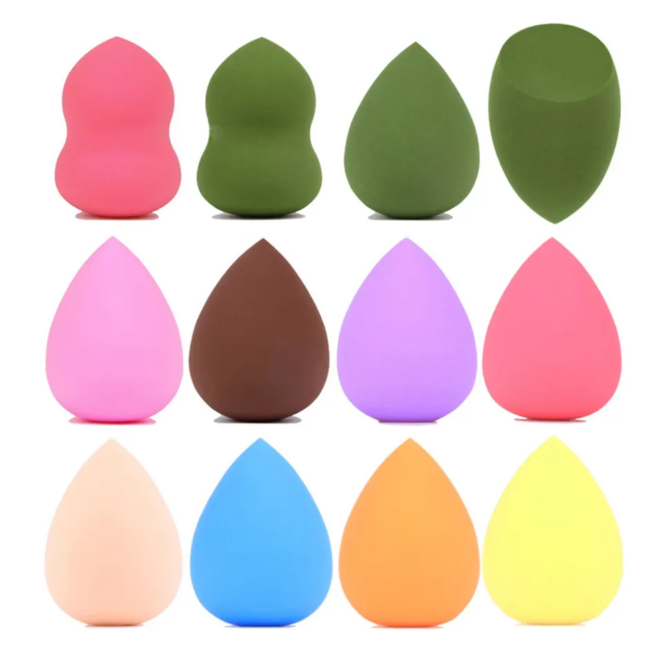 2 шт. многоцветный красоты яичный пуф для макияжа инструмент для макияжа Hulu Drop Puff макияж яйцо Профессиональный жидкий основа Макияж инструмент