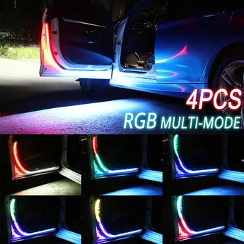 1.2M Mutil-Kleur Rgb Led Auto Deur Waarschuwingslampje Anti-Collision Knipperend Veiligheidswaarschuwing Lamp Streamer Decoratieve strip Licht Bar 1.2M Mutil-Kleur Rgb Led Auto Deur Waarschuwingslampje Anti-Collision Knipperend Veiligheidswaarschuwing Lamp Streamer Decoratieve strip Licht Bar