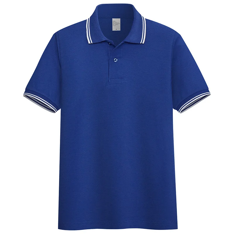 Dark Blue Хлопок, высокое качество, мужские Поло, Брендовые повседневные рубашки с коротким рукавом, одноцветные поло, весна-осень, топы, размер S-3XL; YA287 - Цвет: Dark Blue