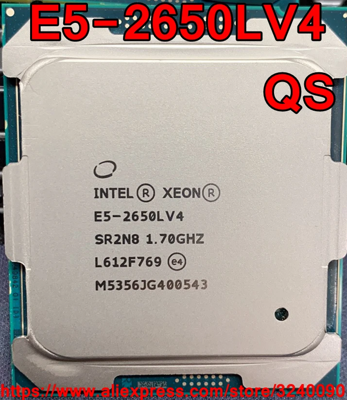 Процессор Intel ЦП Xeon E5-2650LV4 QS версии 1 70 ГГц 14-ядерный 35M LGA2011-3 E5 2650LV 4 Бесплатная