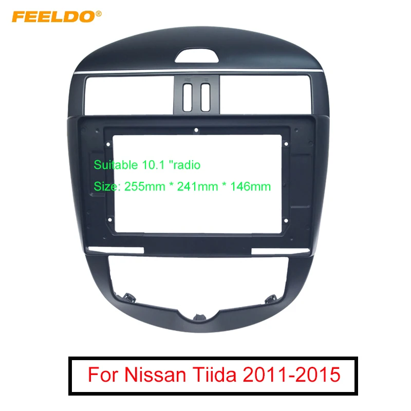 FEELDO Автомобильная стереопанель Рамка адаптер для Nissan Tiida (Авто AC) 10 1 &quotбольшой