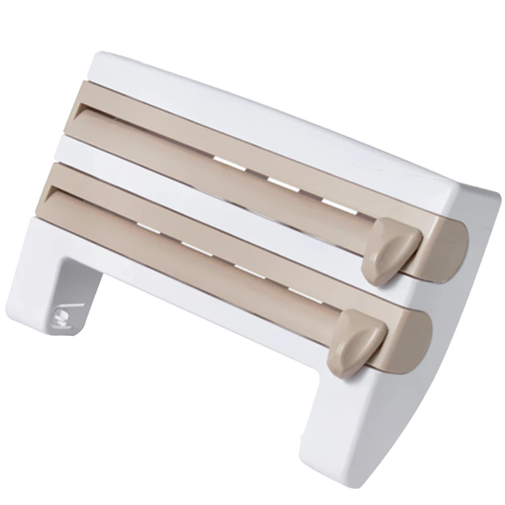 Wall Mounted Roll Holder, Rack Kitchen Roll Holder Cling Film Storage Rack Paper Dispenser for Kitchen, Home, Ect