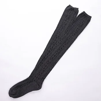 

Womens Soft Knitted Stockings Hosiery Tight Autumn Over The Knee Casual Socks