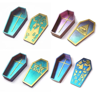 

Hot 4 Shape Halloween Coffin Molds Coffin Box Silicone Molds Skull Ghost House Storage Box Resin Casting Mold Kit Art Crafts