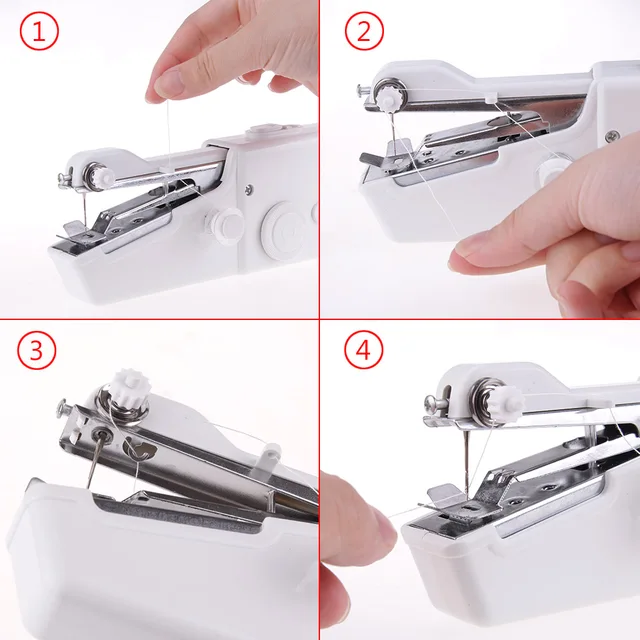Portable Mini Sewing Machines Needlework Cordless Hand-Held Clothes Useful Portable Sewing Machines Handwork Tools Accessories 6