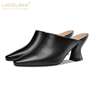 

Lapolaka 2020 Hot Sale Genuine Leather Strange Style Elegant Pumps Mules Women Shoes Slip-On Concise Shoes Woman Pumps