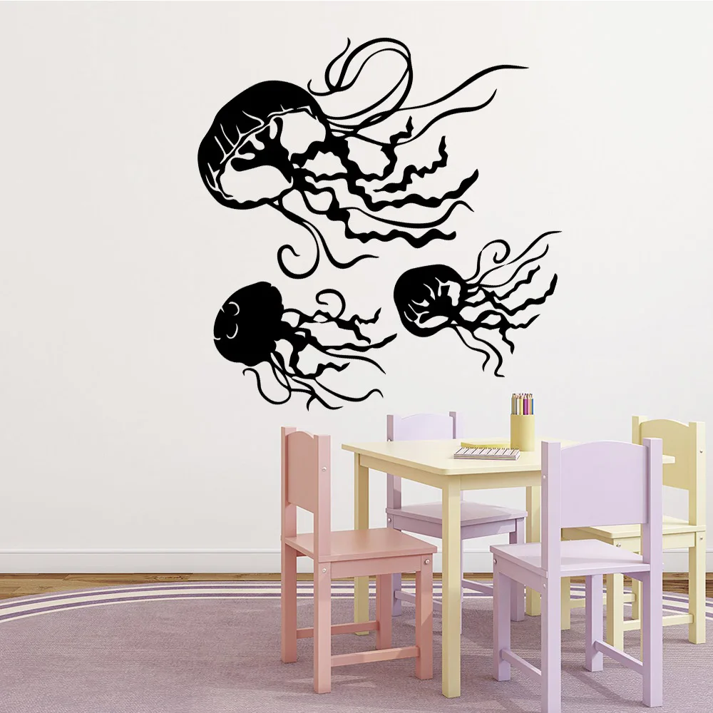 Drop Shipping Jellyfish Wall Sticker Home Decoration Accessories For Baby's Rooms Murals adesivi murali | Дом и сад