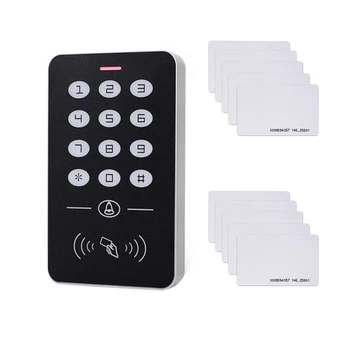 

DC12V Electronic Access Control Keypad RFID Card Reader Access Controller with Door Bell Backlight for Door Security Lock System