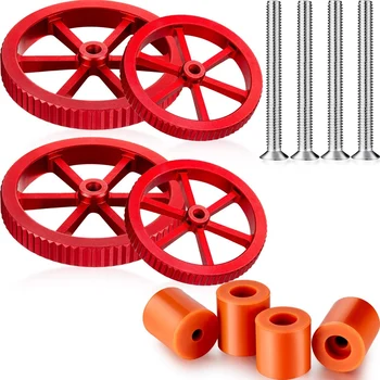 

4 Pieces Aluminum Hand Twist Leveling Nut, and 4 Pieces Screws Compatible with 3/3 Pro, Ender 5/5 Plus/Pro,CR-10 Printer