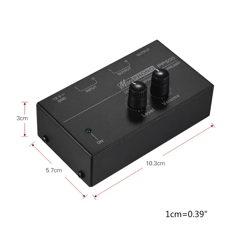 PP500 Phono предусилитель с регулятором громкости уровня для винилового проигрывателя LP