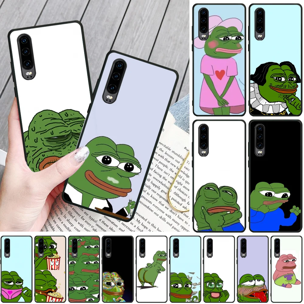 

LJHYDFCNB Funny The Frog Pepe face crying Phone Case for Huawei P9 10 lite P20 pro lite P30 pro lite Psmart mate 20 pro lite