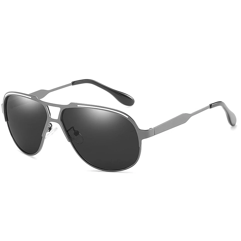 Gun-Black SIMPRECT поляризованные солнцезащитные очки для мужчин UV400 Высокое качество Ретро солнцезащитные очки для мужчин Пилот Зеркало Солнцезащитные очки антибликовые водительские - Цвет линз: Gun-Black