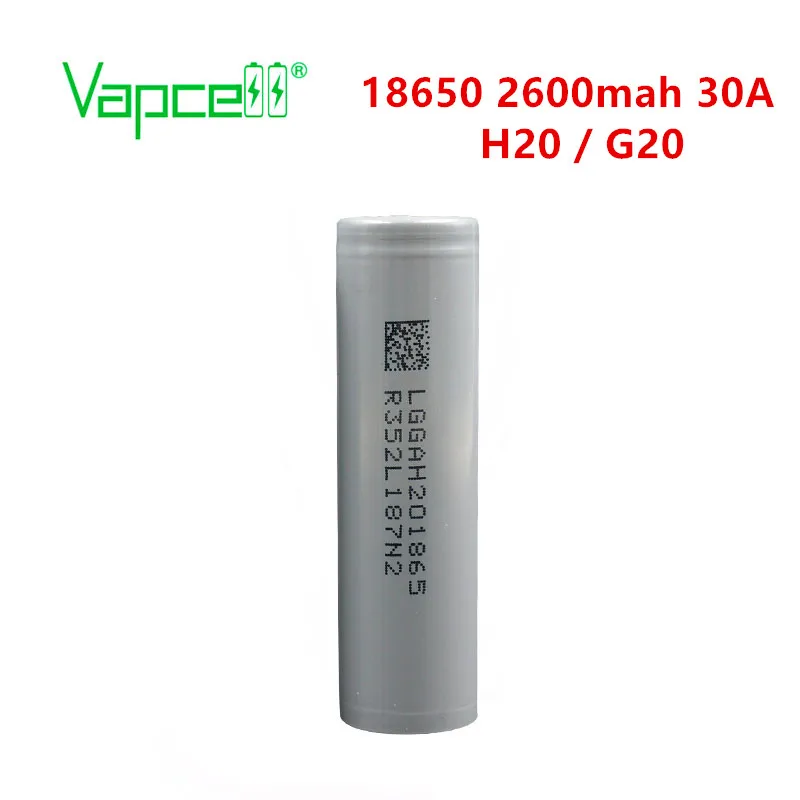 Vapcell Оригинал H20 / G20 18650 2000 mah 30A батарея 3 7 V Высокая дренажная литиевая