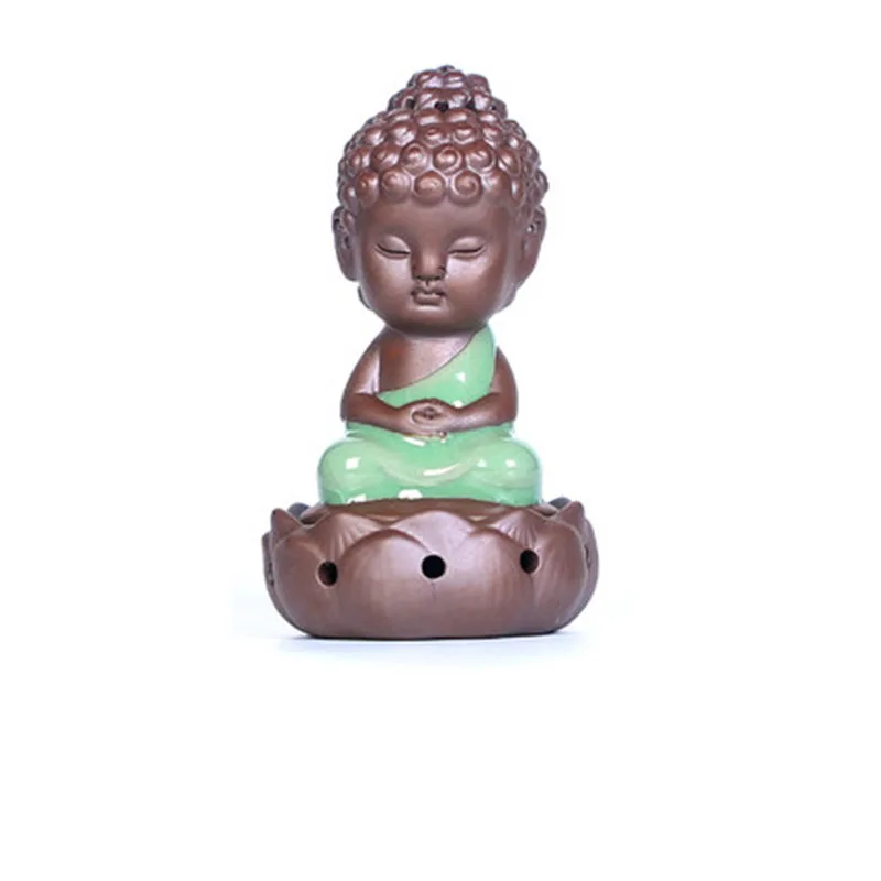 Incense holder B Маленький Будда курильница Керамическая Zen Ganesha кадило держатель для ароматических палочек керамический диффузор Bakhoor Porte Encens LLC001 - Цвет: Incense holder B