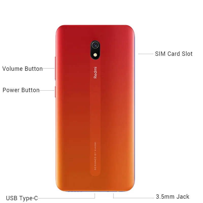 Xiaomi Redmi 8A с глобальной ПЗУ, 4 Гб ОЗУ, 64 Гб ПЗУ, 8 A, смартфон с экраном 6,22 дюйма, восьмиядерным процессором Snapdargon 439, камера 12 Мп+ 5 МП, аккумулятор 5000 мАч