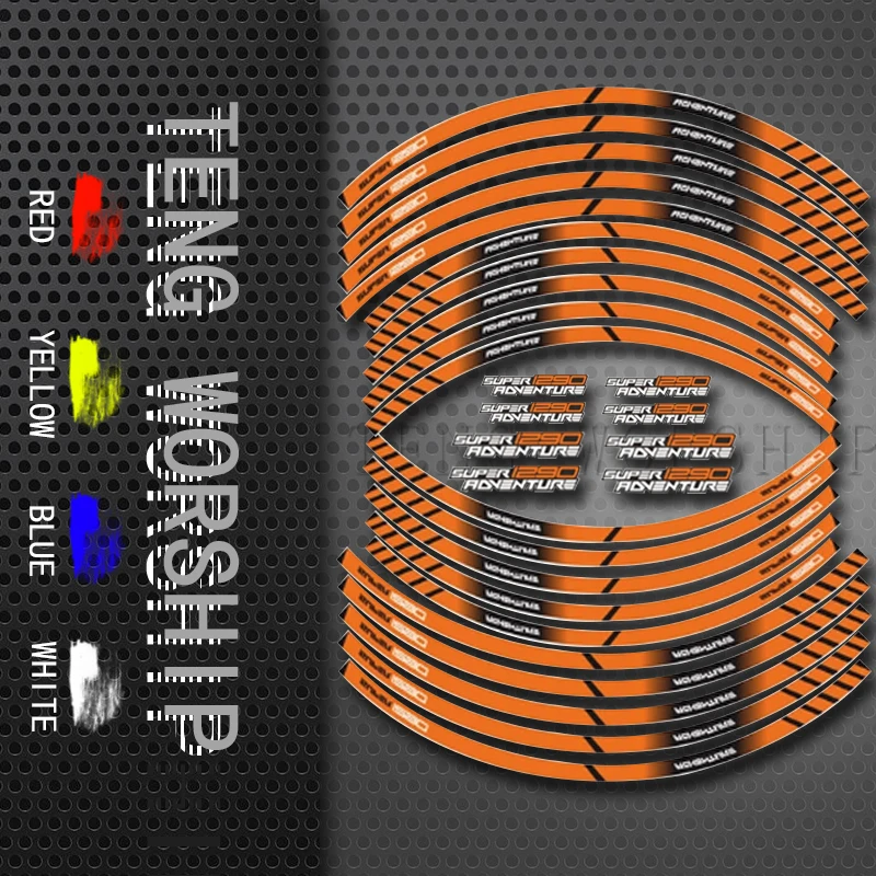 

For KTM SUPER1290 AOVENTURE Motorcycle tyre Stickers inner wheel reflective decoration decals