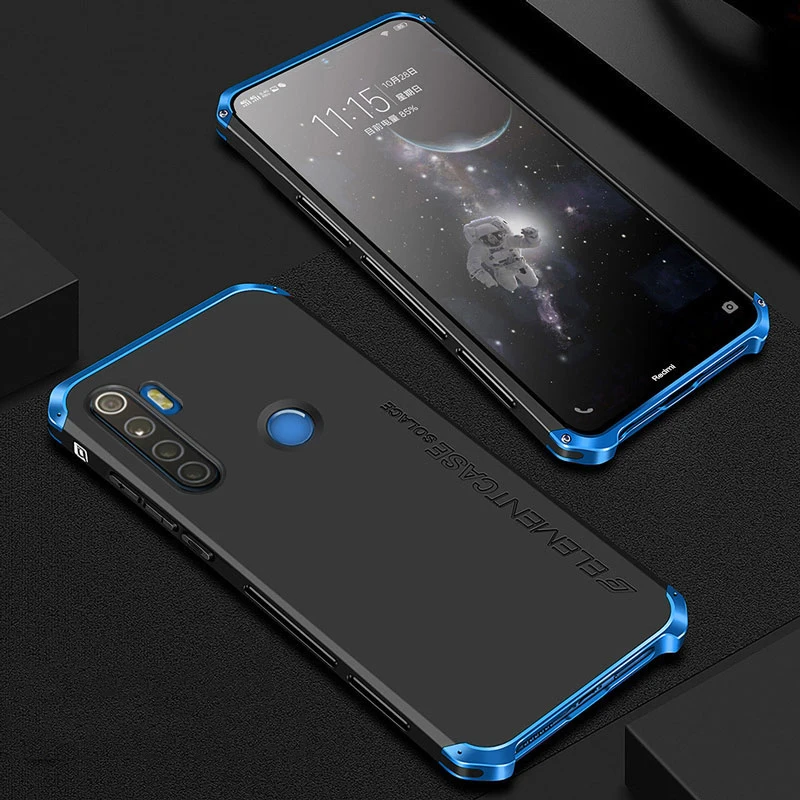 Ударопрочный металлический корпус для Xiaomi Redmi Note 8 Pro, чехлы Note8, жесткий алюминиевый Гибридный чехол для ПК для Redmi Note 8, задняя крышка