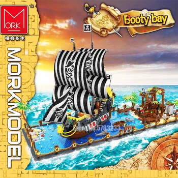 

5937pcs New Booty Bay Pirates Of Barracuda Bay 698998 49016 Pirate Theme Series Ideas 3520pcs Model Building Blocks Bricks Toys