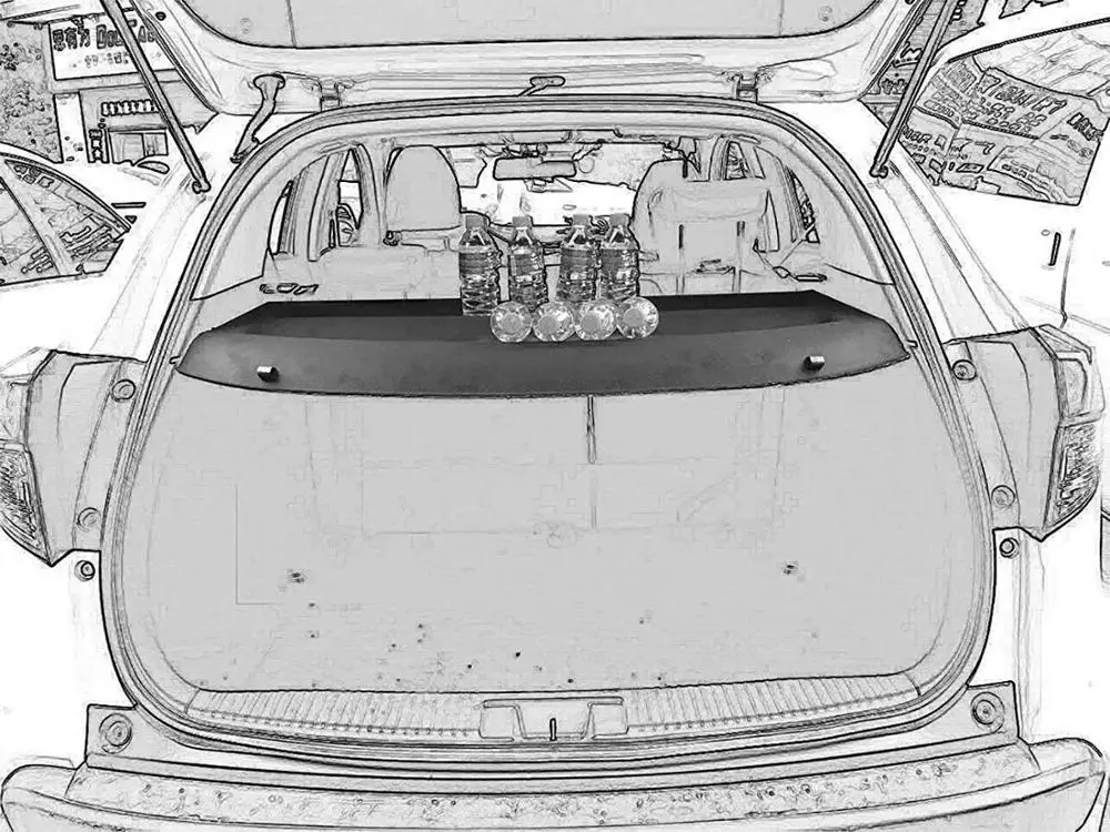 Крышка грузового совместим с Honda HR-V вариабельности сердечного ритма Черный задний багажник Sheld(выдерживает нагрузки
