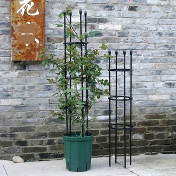 

"black plastic Metal Flower Stand Climbing Frame Loofah Rack Grape Rattan Rack Party Garden Arbor for Climbing "