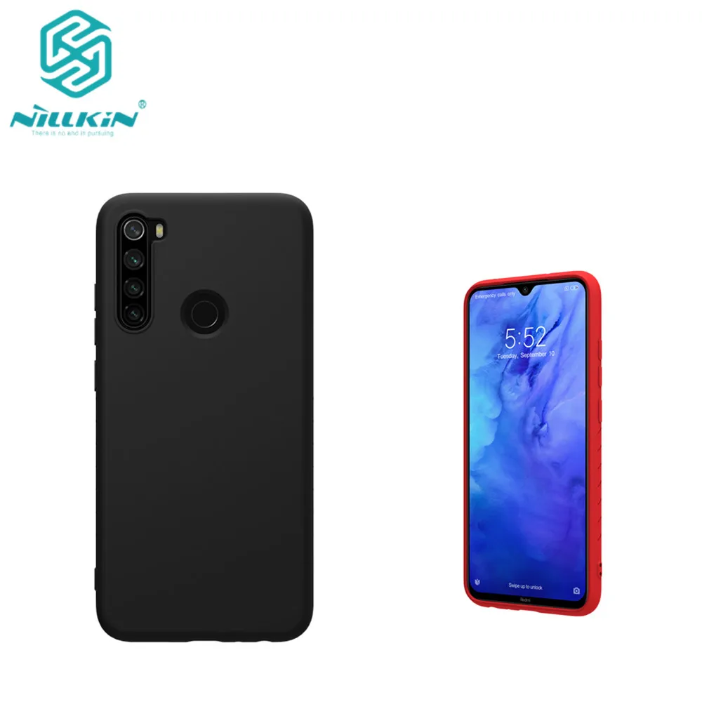 Прорезиненный ТПУ чехол Nillkin для Xiaomi redmi note 8, чехол с резиновой пленкой, жидкий силикон, мягкая сенсорная задняя крышка для redmi note 8