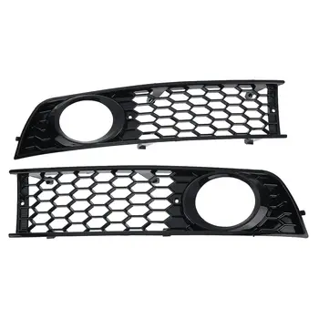 

2pcs Car Front Fog Light Grill For Audi A4 B6 2001-2005 Open Vent Grill Grille Honeycomb Hex Mesh Fog Light Lamp Grille
