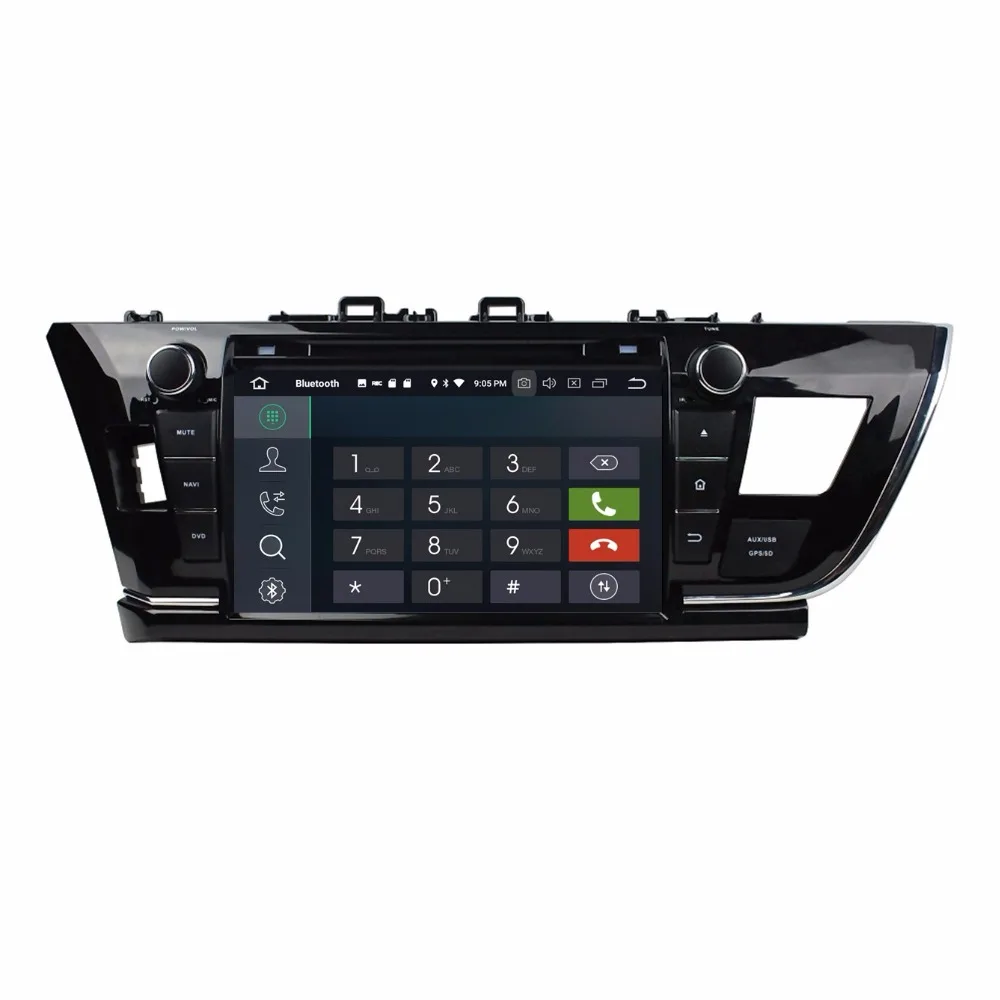 Sale 10.1" Octa Core IPS screen Android 9.0 Car GPS radio Navigation for Toyota Corolla Asia and Europe version 2014-2016 3