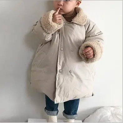 Новое поступление, утепленное пальто для девочек и мальчиков модная зимняя куртка для малышей Детская одежда, 1-7 лет - Цвет: pic