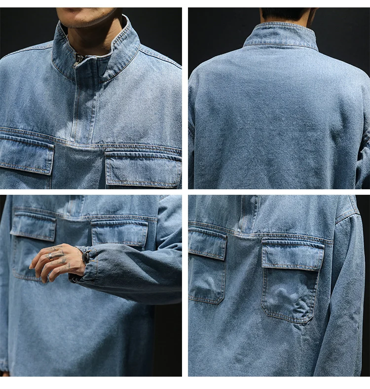 Большие размеры L-5XL, синяя и черная джинсовая куртка, новинка, весенняя, осенняя, зимняя одежда