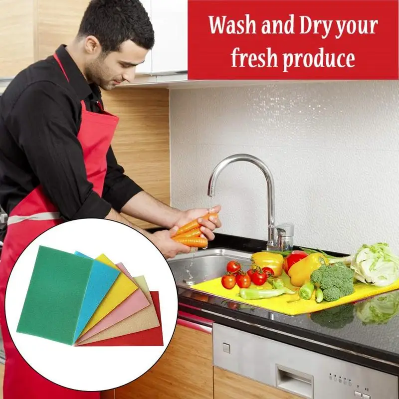 1 шт губка, коврик для ящика холодильника, защита от плесени масла, легко моется, для сохранения овощей и фруктов, случайный цвет