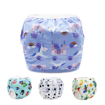 

2020 Summer Baby Swim Diaper Waterproof Adjustable Cloth Diapers Swimming Diaper Cover Reusable Washable Baby Nappies 0-1Years