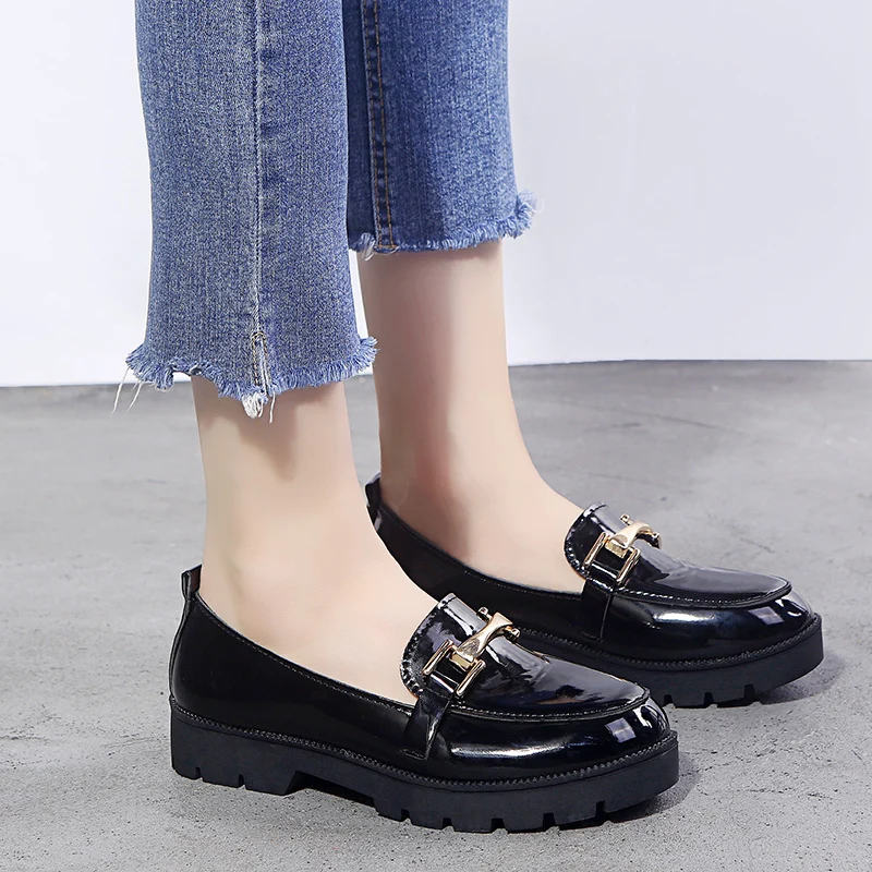 black patent leather women's shoes