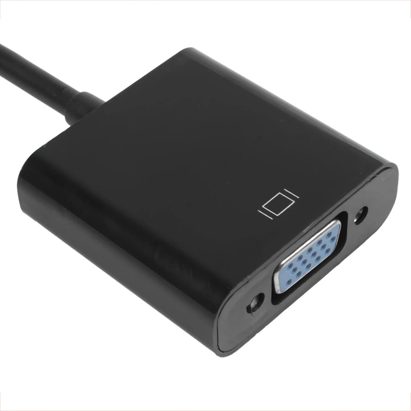 [Обновленная версия] HDMI 1080P к VGA кабель адаптер конвертер для ПК ноутбука без питания, Raspberry Pi-черный