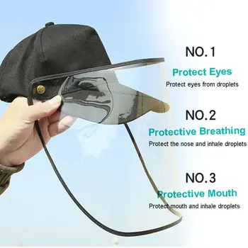 

2020 Protection Cap Anti virus Safety Hat Anti Fog Dust Splash-proof Hat Work Face Protection Cap