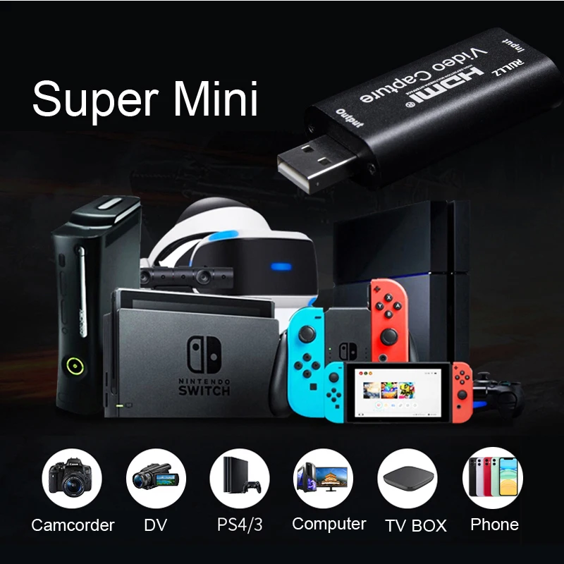 HD 1080P 4K Video Capture Card USB 3.0 USB 2.0 HDMI Video Record Box for PS4 Game DVD Camcorder Camera Recording Live Streaming (15)
