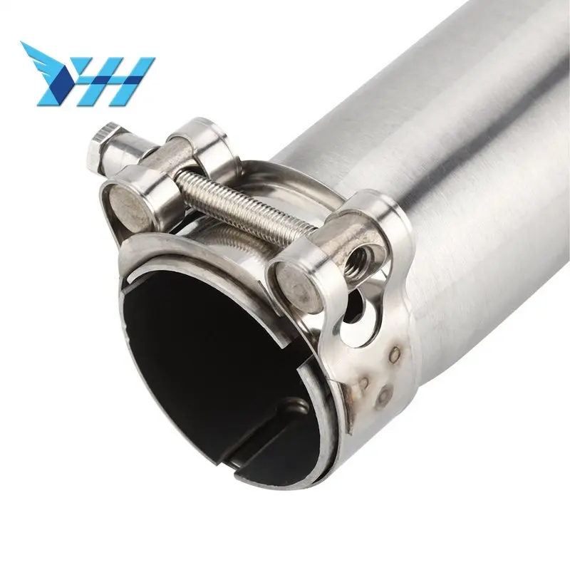 Slip On For Honda CB400 Motorcycle Exhaust Muffler Pipe Modified Middle Tube Link Pipe Connector Fit 51mm Escape