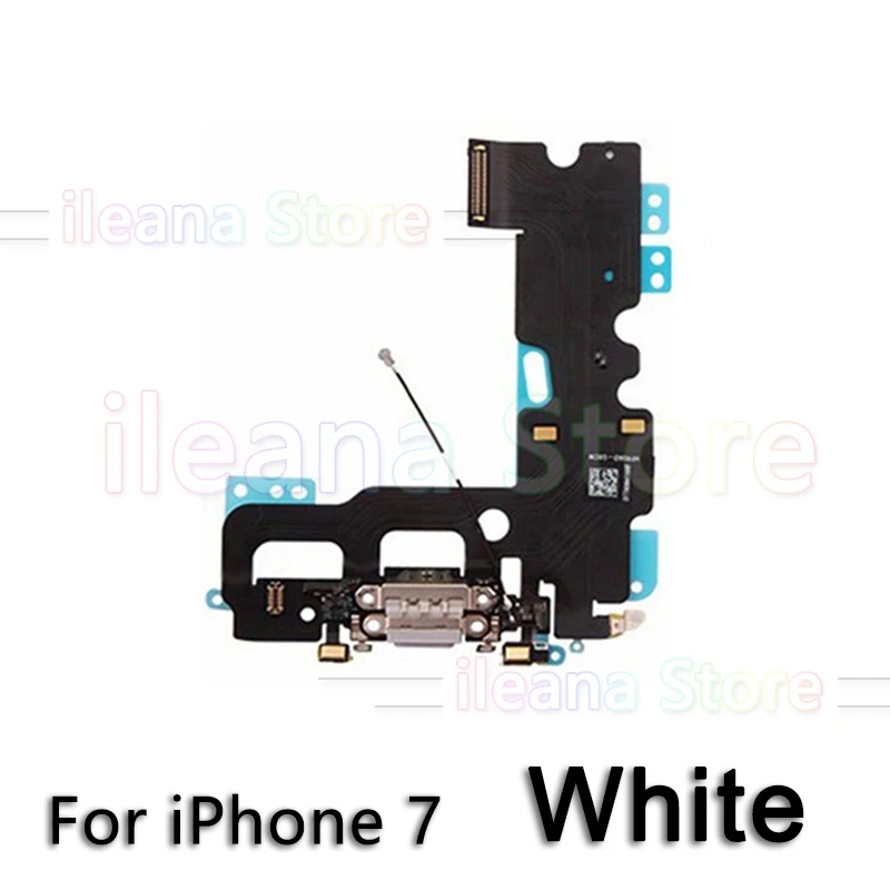 OEM USB порт зарядное устройство док-станция гибкий кабель для iPhone 6 6s 7 8 Plus док-станция для зарядки с микрофоном Flex - Цвет: For iPhone 7 White