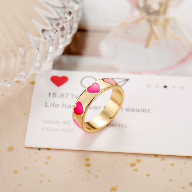 Gal Ring Alien Flower Queen Rings Namel Thick Ring Size Luxury Spring Fine Lucky Jewelry Heart Clouds Rings for Women Gift