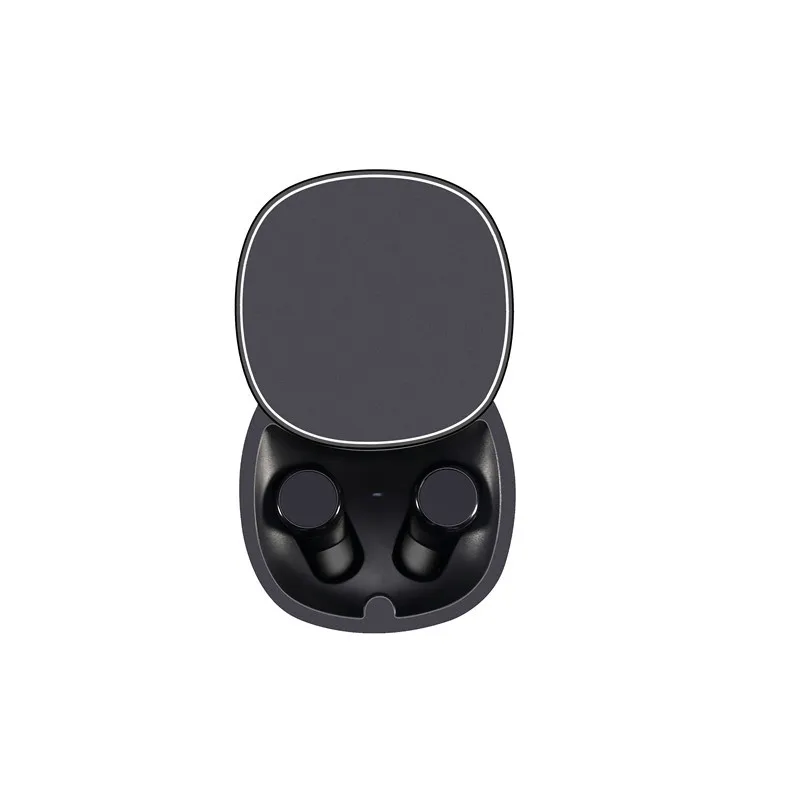 1 пара TWS-06 беспроводные Bluetooth наушники гарнитуры Blueooth 5,0 водонепроницаемые наушники сенсорная версия наушники-вкладыши с зарядным устройством - Цвет: Черный