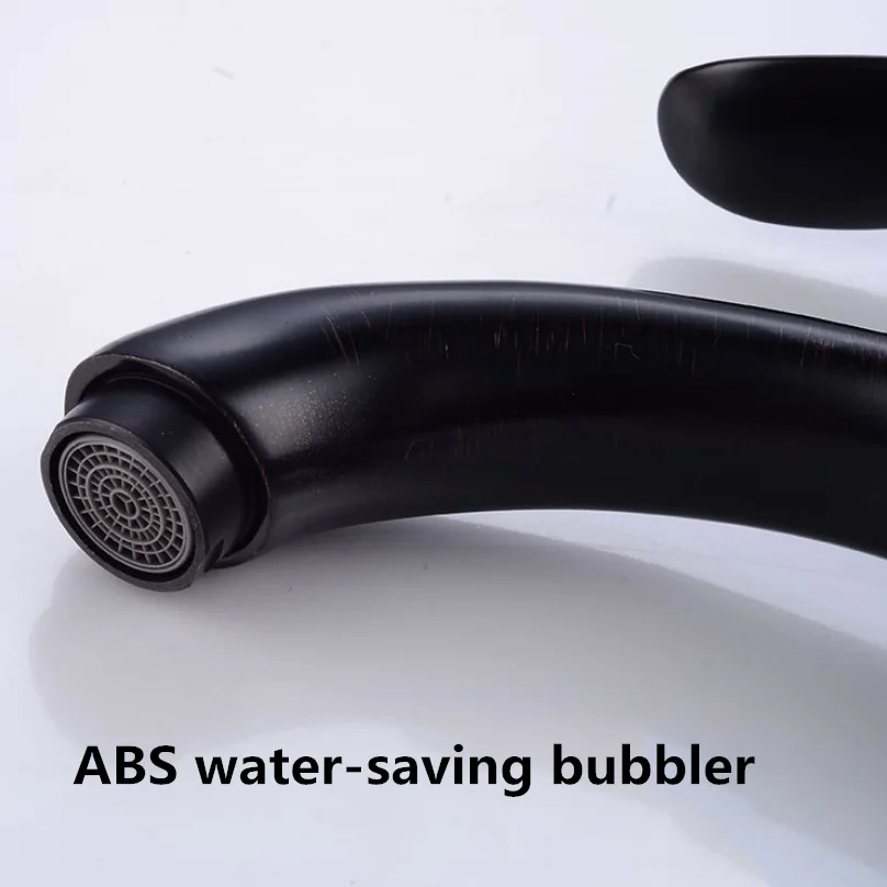 European Black Retro / Electroplating Hot And Cold Water Mixed Washbasin Faucet Home Bathroom Vanity Basin Counter Basin Tap