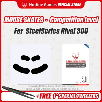 

Hotline Games 3.0 Competition Level Mouse Skates Mouse Feet Pad Replacement Feet for SteelSeries Rival300 0.28mm/0.6mm Thickness