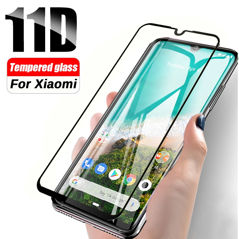 11D закаленное стекло для Xiaomi mi A3 A3lite защита экрана Защитное 9 Se CC9 CC9e Play Red Note 7
