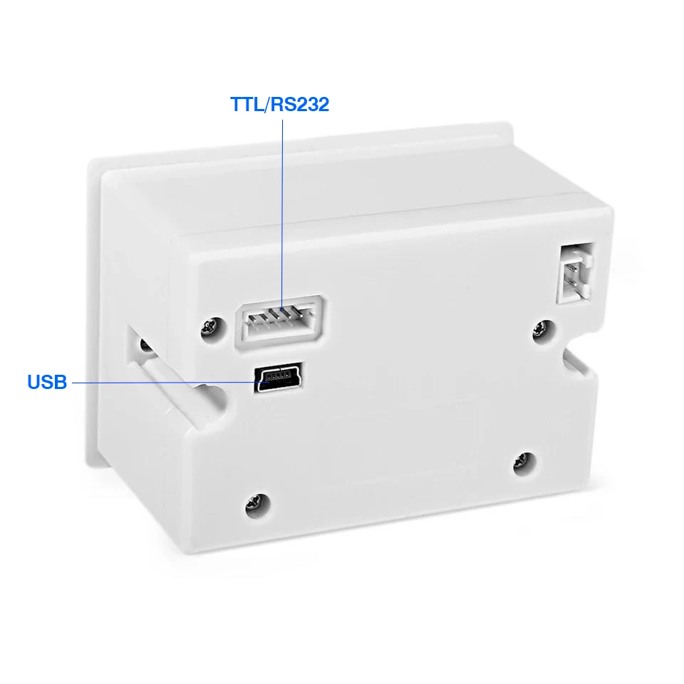 GOOJPRT QR204 열 바코드 영수증 패널 프린터, 내장 티켓 프린터 인터페이스, USB TTL/RS232 5-9V, ESC/POS 지원, 58mm
