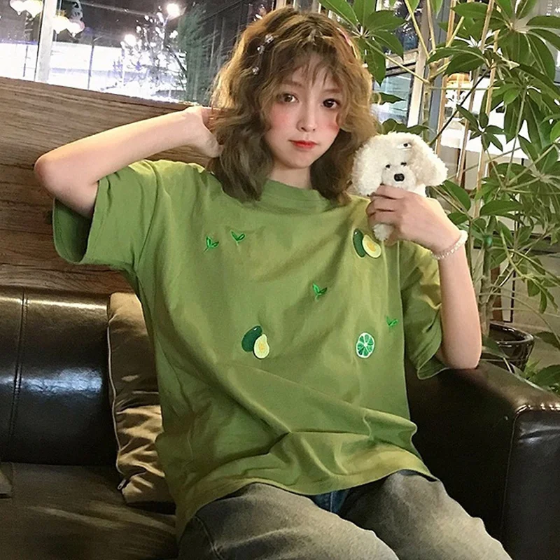 Xian 516 lv Женские футболки с коротким рукавом, Япония, Harajuku, для девочек, Ulzzang, свежий цвет, в полоску, радужная футболка, женская, Корейская, кавайная, розовая, топы, футболки - Цвет: Xian 516 lv