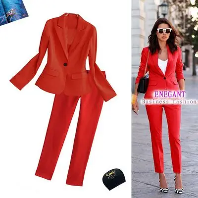 Nieuwe режим vrouwen pakken Досуг hoge-qualityOL Офис Бизнес набор грот код tweedelige набор broek+ jasje B067