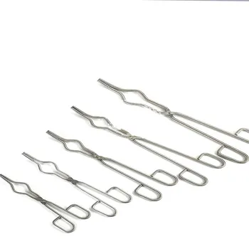

Stainless steel crucible pliers, laboratory beaker flask clamp, high temperature corrosion resistant muffle furnace 304 tongs