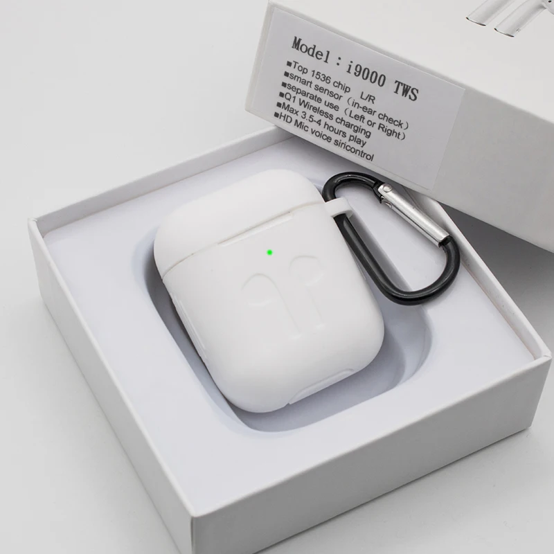 i9000 TWS 5,0 беспроводной Bluetooth в уши обнаружения всплывающие наушники спортивные стерео наушники для всех мобильных устройств - Цвет: i9000-White