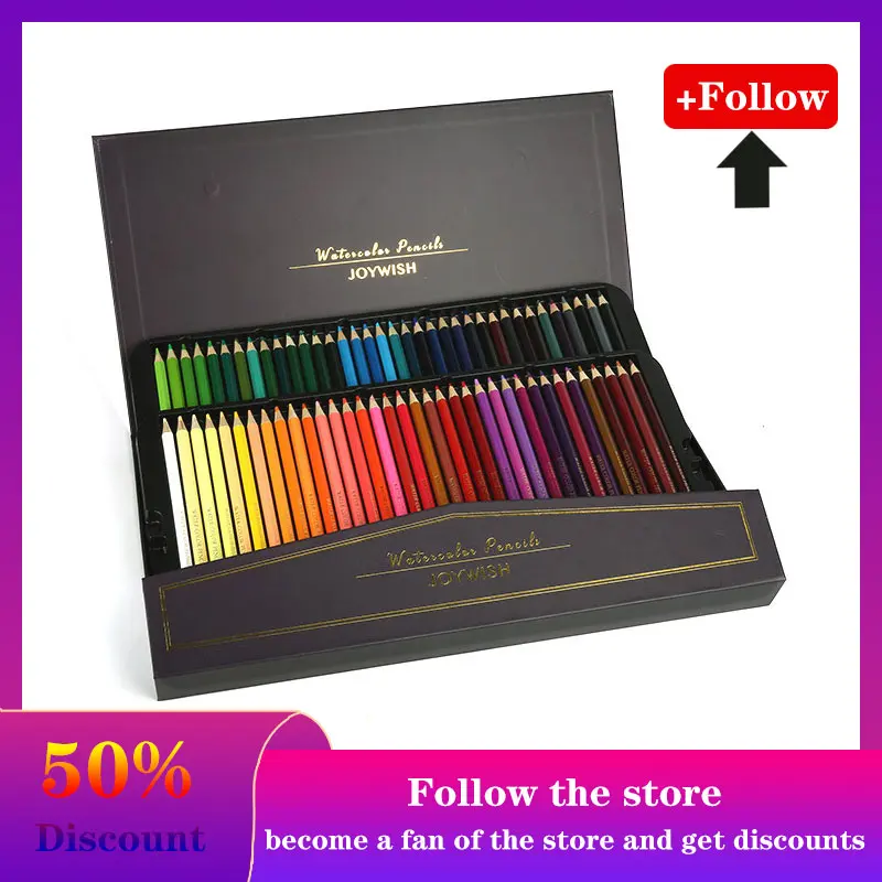 72 colores lápices de acuarela Set profesional Color de aceite lápices para dibujar de colores de madera estudiante regalos arte de la escuela suministros