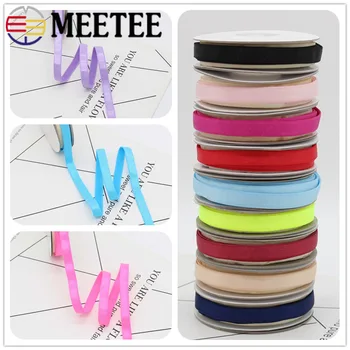 

20Meters Meetee 10mm Elastic Bands for Swimsuit Belts Shoulder Strap Underwear Bra Notebook Decoration DIY Sewing Accessories